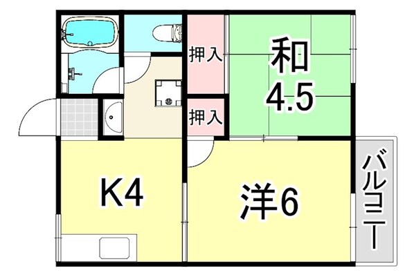 コーポ浦風の物件間取画像